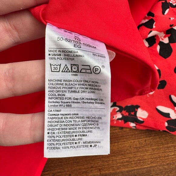 ✨ Banana Republic | Red Floral Dress | Size XL ✨ - Picture 4 of 7
